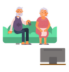 Elderly People Watching Tv