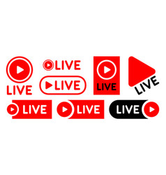 Live Stream Icon With Play Button Emblem