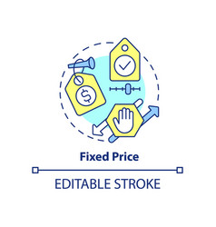 Fixed Price Concept Icon