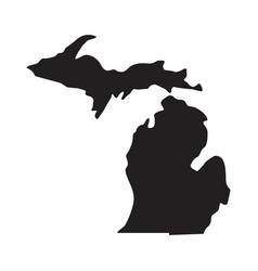 Michigan State Map Shape Simplified Silhouette