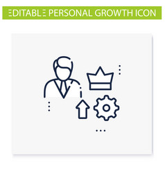 Self Esteem Building Line Icon