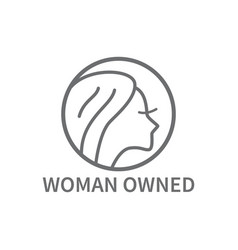 Woman Owned Line Icon I