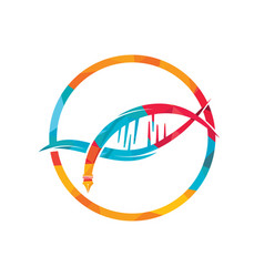 Dna Pen Logo Design Template