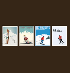 Four Decorative Posters In Different Styles About