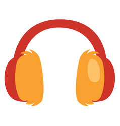 Red Headphones On A White Background