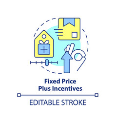 Fixed Price Plus Incentives Concept Icon