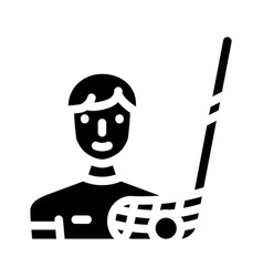 Floorball Sport Game Glyph Icon