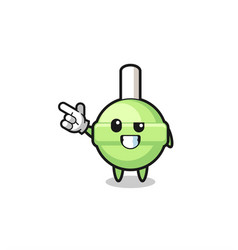 Lollipop Mascot Pointing Top Left