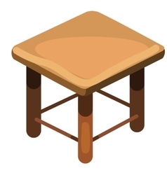 Simple Wooden Stool Top View