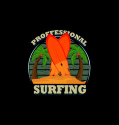 Professional Surfing Retro Vintage Design