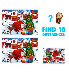 Christmas Game Worksheet Find Ten Differences