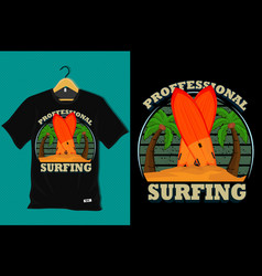 Professional Surfing Retro T Shirt Design