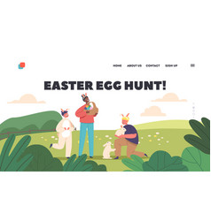 Easter Egg Hunt Landing Page Template Happy Kids