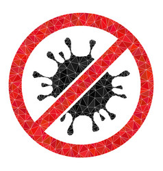 No Coronavirus Polygonal Icon