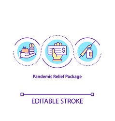 Pandemic Relief Package Concept Icon