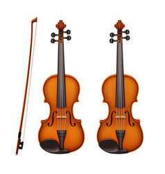 Realistic Detailed Violin With Fiddlestick