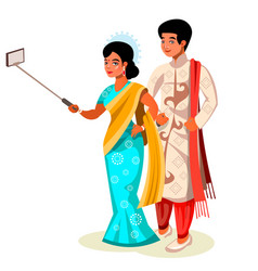 Time To Take Selfie Indian Couple