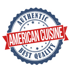 American Cuisine Grunge Rubber Stamp