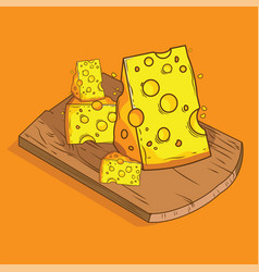 Cheese On Chopping Board