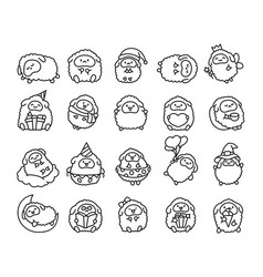 Cute Kawaii Little Sheep Coloring Page