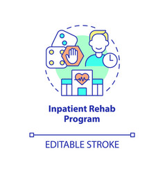 Inpatient Rehab Program Concept Icon