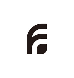 Letter F And E Leaf Geometric Symbol Simple Logo