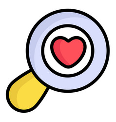 Love Search Find Color Line Icon