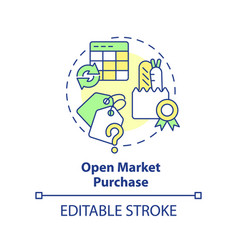 Open Market Purchase Concept Icon