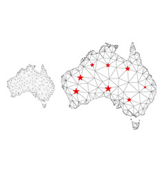 Polygonal Network Mesh Australia Map