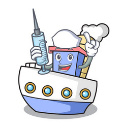 Nurse Ship Character Cartoon Style