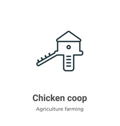 Chicken Coop Outline Icon Thin Line Black