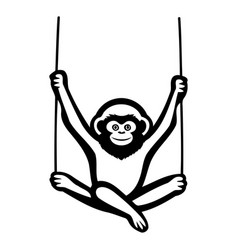 Monkey On Swing Icon Of Logo