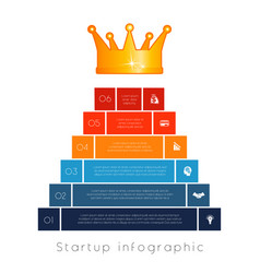 Pyramid Of 6 Steps To Success Infographic