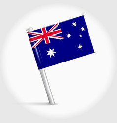 Australia Map Pin Flag 3d Realistic