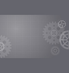 Gear Engineering Gray Background Poster And Banner