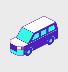 Minivan Family Car Isometric