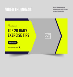 Body Fitness Gym Exercise Youtube Thumbnail Design