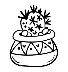 Cactus Plant Pot Outline