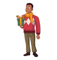 Christmas Man With Gift