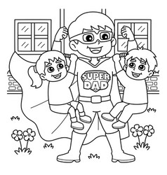 Fathers Day Super Dad Coloring Page For Kids