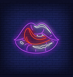 Licking Lips Neon Sign