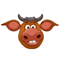 Cute Cow Face Cartoon