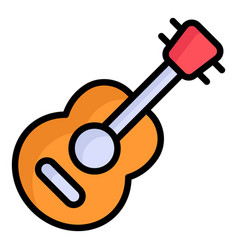 Guitar Melody Musical Color Line Icon