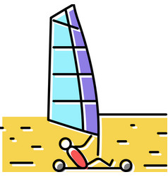 Land Sailing Color Icon