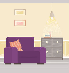 Retro Lilac Colored Armchair Living Room