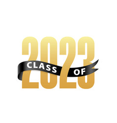 Class Of 2023 Gold Lettering Graduation 3d Logo