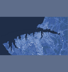 Detailed Blue Map Poster Of Sevastopol City