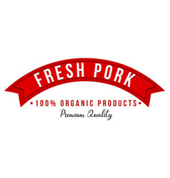 Fresh Pork Word Logo Design For Organic Meat