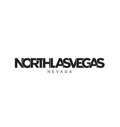 North Las Vegas Nevada Usa Typography Slogan