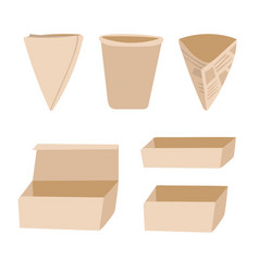 Paper Packaging For Street Food And Delivery Hand